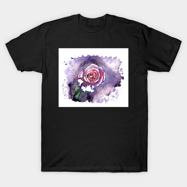 Rainbow Rose T-Shirt by RavensLanding